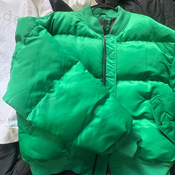 River Island Green Bomber Jacket - Picture 8 of 11